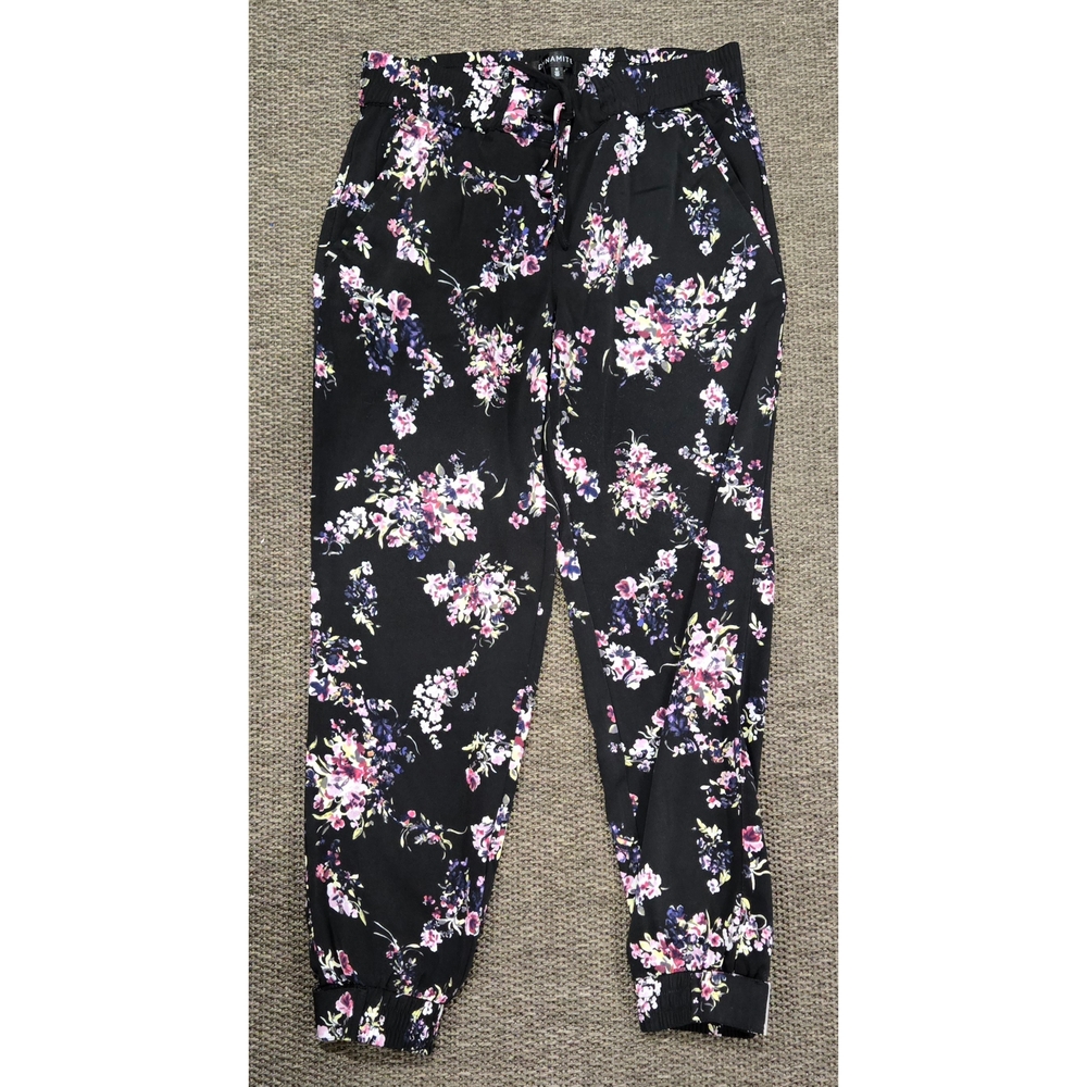 Floral Black Women's Pants